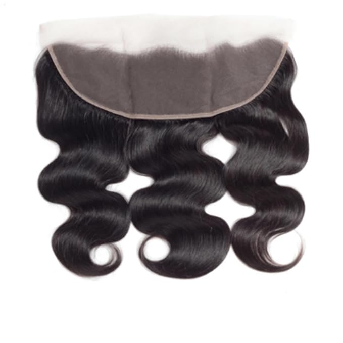 Body Wave Frontal 13 x 4 HD Transparent Lace Frontals With Bangs Baby Hair 100% Remy Human Hair Natural Color (13 x 4 Lace Frontal, 10 Inch)