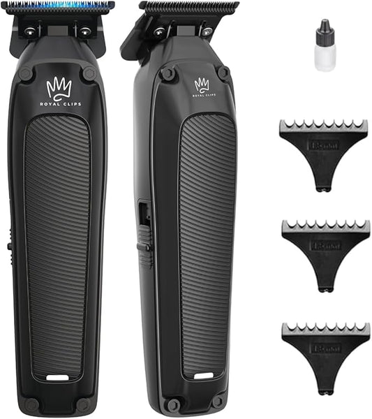 Royal Clips- Fade Kit 2.0 Trimmer- 7200rpm Professional Hair Trimmer for Men- Zero-Gap DLC Blade- Cordless & Rechargeable- Barber and Home Use-Holiday Gift for Men, Fathers, Brothers & Barbers (Black)