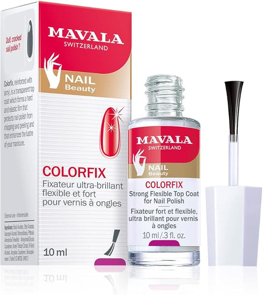 MAVALA Colorfix | Strong Flexible Top Coat for Nails | Make Manicures Last Longer | Drys Hard | Combat Chipping and Flaking | Brilliant Sheen | 0.3 Ounce