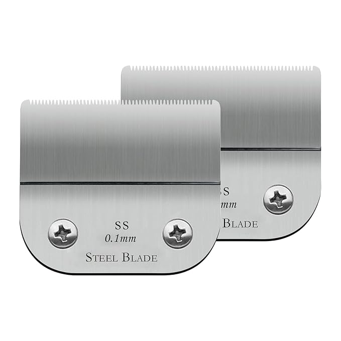 2 Packs Detachable Replacement Blades,Compatible with oster Classic 76/Star-Teq/Power-Teq/A5 Andis dog Clipper,Cut Length 1/150"(0.1mm),Model #64160