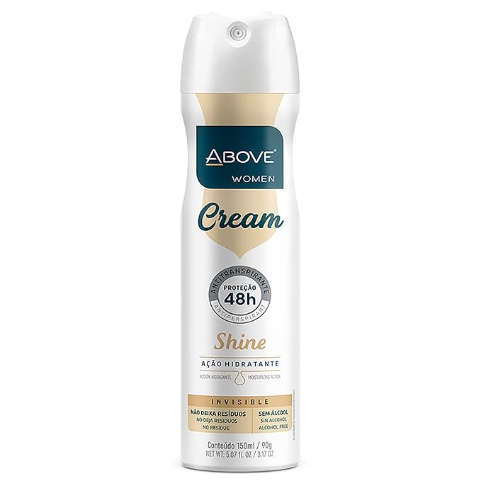 ABOVE 48 Hours Antiperspirant Deodorant, Cream Shine, 3.17 oz - Spray Deodorant for Women - Patchouli, Oak Musk, and Citrus Notes - Stain-Free
