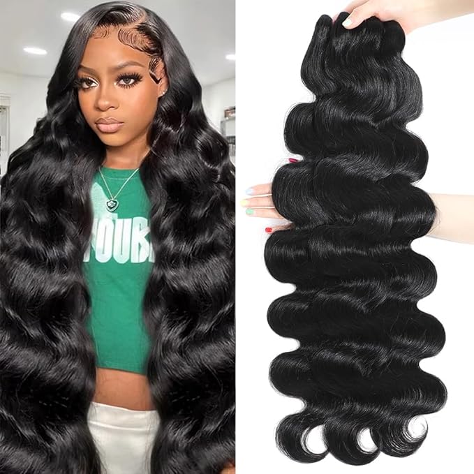 15A Raw Human Hair Bundles Body Wave Human Hair, 14 16 18 inches No Tangle Shedding,Triple Lifespan Indian Virgin Hair,Multiple Washes Keep Texture Silky Soft
