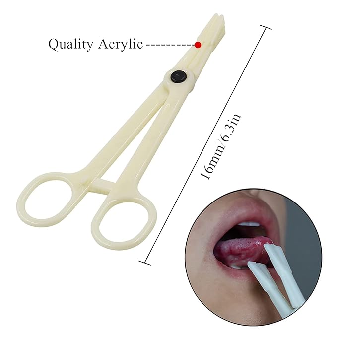 Piercing Clamps - Autdor 25Pcs Piercing Forceps Triangle Slotted Disposable Piercing Clamps Septum Forceps for Lip Navel Tongue Belly Ear Nose Piercing Kit Piercing Tools
