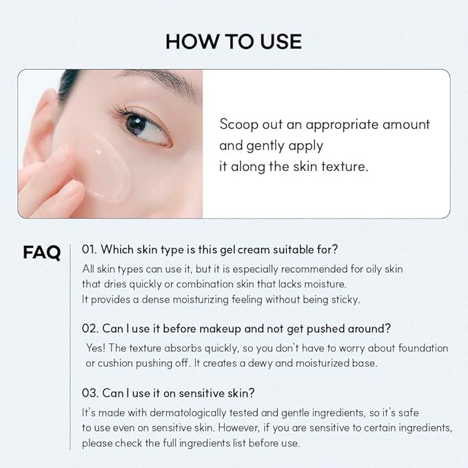 Barrier Glass Gel Moisturizer – Instantly Soothes & Hydrates, Lightweight Gel Cream for Sensitive Skin, Panthenol & 5 Ceramides, Glass-Skin Finish, 50ml