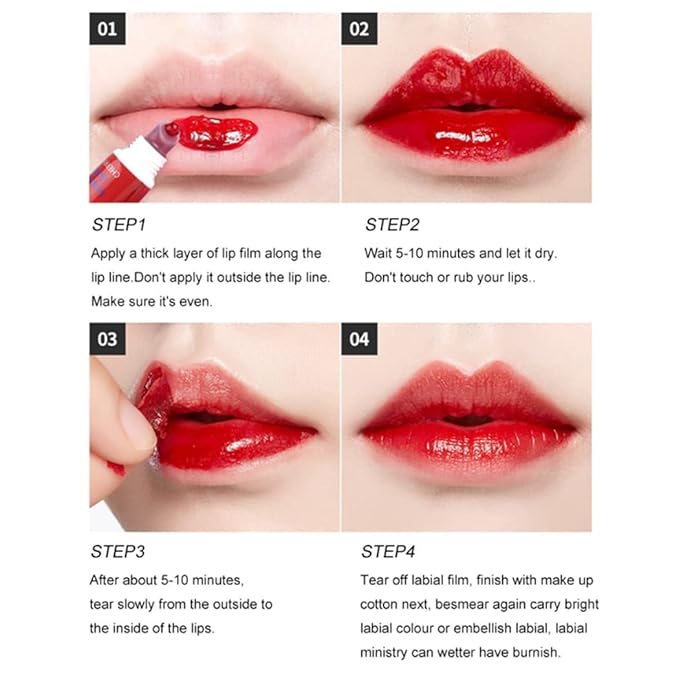 VeniCare Romantic 6 Colors Tattoo Magic Color Lip Stain Tint Long Lasting Lip Gloss Sets for Women Peel Off Colored Matte Sexy Color 1 SET