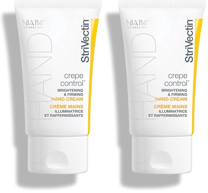 StriVectin Crepe Control Brightening and Firming Hand Cream for Dry Skin and Less Wrinkles, 2 oz (Pack of 2)