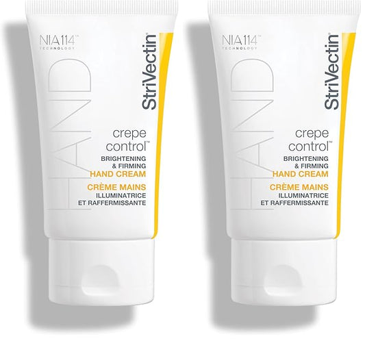 StriVectin Crepe Control Brightening and Firming Hand Cream for Dry Skin and Less Wrinkles, 2 oz (Pack of 2)