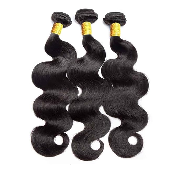 Body Wave Bundles Human Hair 18 18 18 Inch Brazilian Human Hair Bundle Body Wave 3 Bundles Unprocessed Virgin Human Hair Extensions Natural Black 300g