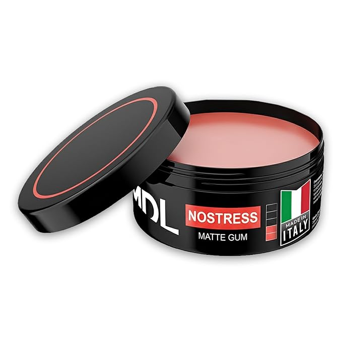 NO STRESS Matte Gum Hair Wax for Men, Reworkable Hold Pomade Alternative for Natural Matte Finish, Alcohol-Free Hair Hair Care for Control & Soft Finish, Water-Based, Made in Italy, 100 ml