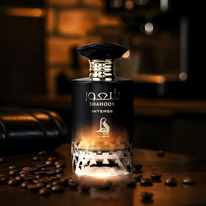Shahoor Intense Unisex Eau De Parfum - Rich Coffee, Sweet Amaretto, and Warm Vanilla Notes | Luxurious and Long-Lasting Fragrance Made in Dubai (100ml, 3.4Oz)