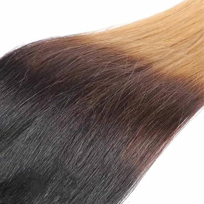 Brown Human Hair Straight Weave Ombre 4/27 Straight Bundles Brazilian Virgin Hair 3 Bundles 24 26 28 Inch Ombre Human Hair Extensions