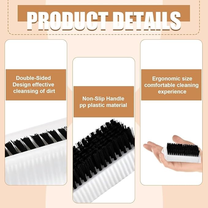 2 PCS Nail Brush Surgical Scrub Brushes Two-Sided Stiff Hand and Nail Brush Non-Disposable Sterile Hand Scrubber with Nail Cleaner Hand and Nail Cleaning Brush Fingernail Brushes Nail Scrub Brushes