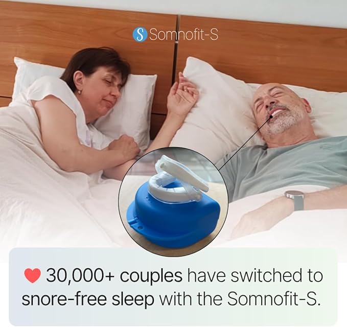 Somnofit-S Anti-Snore Mouth Guard by SnoreLessNow | Made in Switzerland | FDA Cleared | Most Comfortable Anti Snoring Mouthpiece | Sleep Tight Mouth Guard | Adjustable Snoring Solution for Men & Women