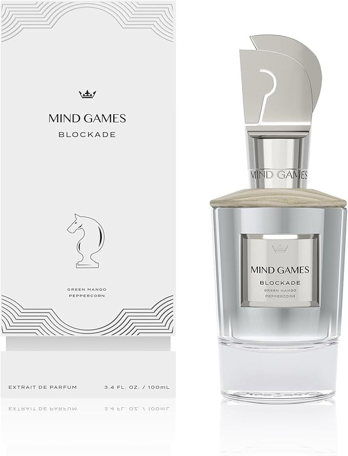 MIND GAMES Blockade - Luxury Perfume with Notes of Pink Pepper, Lavender, Patchouli & Ambrostar - Elegant Extrait de Parfum for Women & Men - Woody & Fruity Perfume - 100 mL/3.4 oz