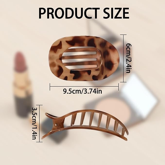 4 Pack Flat Hair Claw Clips for Women Nonslip French Hair Clips for Thick, Thin, Long, or Short Hair Matte Neutral Colors Comfortable & Strong Hold for Daily Wear, Weddings
