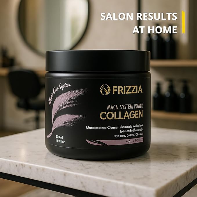 Collagen Mask with Maca and Argan Serum. Follicle strengthener, to soften, moisturize, repair and improve damaged hair 500ml / 50ml