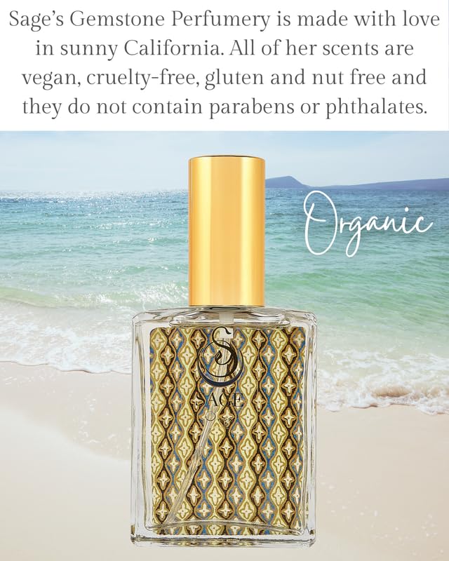 The Sage Lifestyle Onyx Luxury Spray, Vanilla Perfume, Amber Oil, Sandalwood, Vanilla Musk, Coconut, Perfume for Women, Long Lasting, Warm & Cozy Fragrance, Gourmand, Artisan, 2 oz, Travel Size Parfum