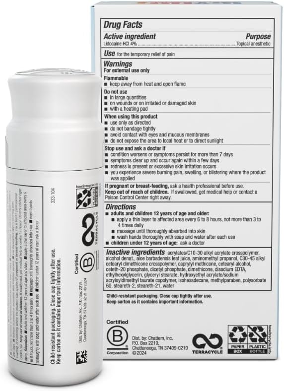 Icy Hot Maximum Strength Lidocaine No-Mess Pain Relief Liquid, No-Mess Applicator, 2.5 Ounces, 2 pk