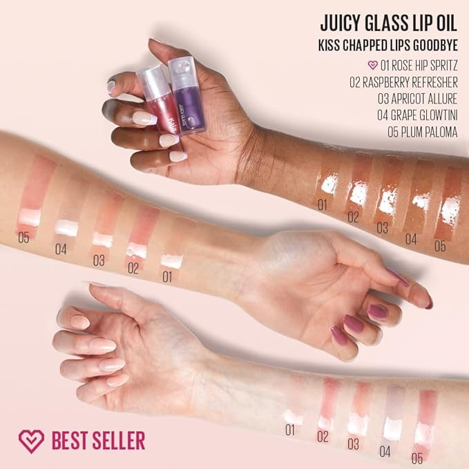 Kaja Lip Plumping- Juicy Glass 05 Plum Paloma | Hydrating, Feel Plumped and Lightweight with Vitamin Tree Fruit Oil, Vegan, Cruelty-Free, Clear Tint Stain Shine Gloss Plumper, Long Lasting