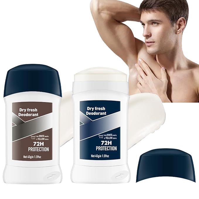Men's Antiperspirant Deodorant,2 Pack Aluminum Free Deodorant Stick for Men,72 Hours Odor Control Full Body Deodorant Sticks for Men,1.6Fl OZ,Woody and Musk Scents