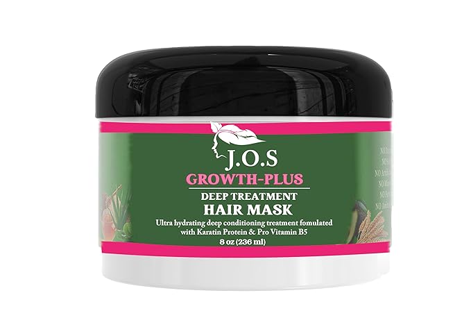 J'Organic Solutions Deep Treatment Hair Mask for Growth & Thickness - Nourishing Frizzy Curly Hair Mask with Amino Acids & Protein Complex for Silky Hair