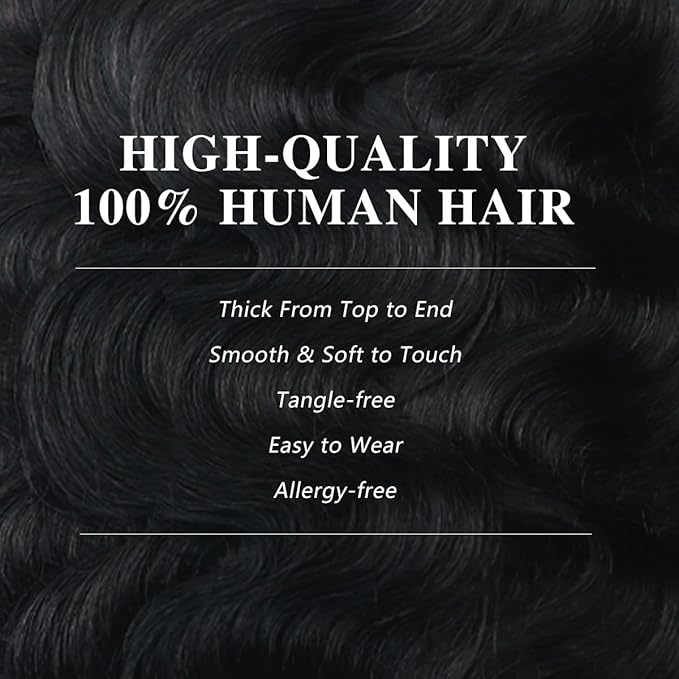 2 Pack 240g Body Wave Seamless Clip in Hair Extensions 16Pcs Full Head 15A Real Human Hair Clip ins with PU Skin Weft 24inch Natural Black