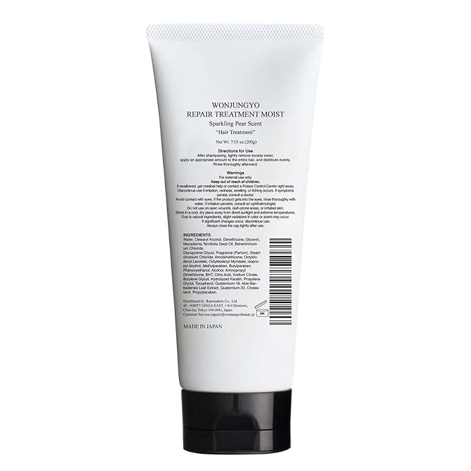 Wonjungyo Moisturizing Repair Treatment for Dry Damaged Hair, deep conditioning, Rinse-Out Hair Treatment, Hair Mask Made In Japan 200g / 7 oz