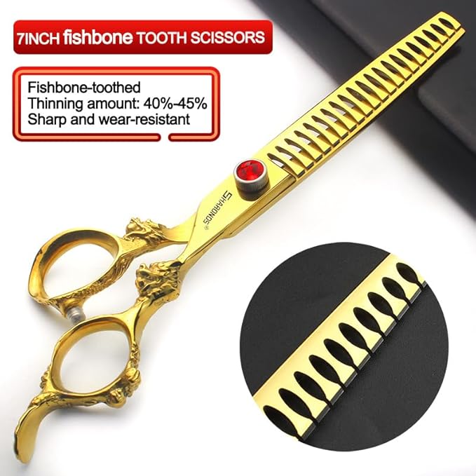 Hairdressing Scissors 6/7/8/9 Professional and Efficient Scissors (7-Inch 3-Piece Set)