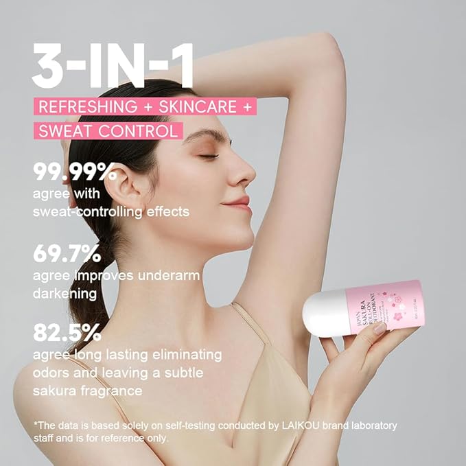 2 Pack Roll-On Sakura Deodorant Sticks for Women,Aluminum-Free Sakura Scent Roll-On Antiperspirant and Deodorant-24 Hour Sweat & Odor Protection, Moisturizing and Non-Sticky,2 Oz/Pcs