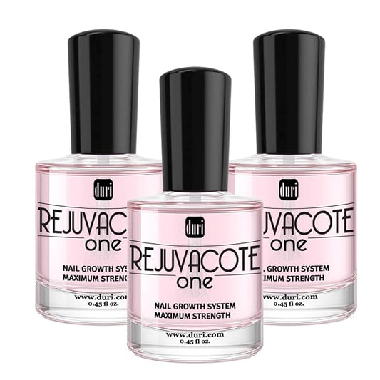 duri Rejuvacote 1 Nail Growth System - Original Maximum Strength Formula - Nail Strengthener and Nail Growth - Base and Top Coat - Pack of 3-0.45 fl. oz.