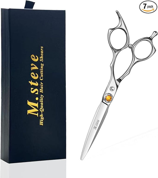 Professional Hair Cutting Scissors 6 Inch, VG10 Stainless Steel Barber Shears, Extremely Sharp Hairdressing Scissors for Salon & Home Use, Ambidextrous Left Right Hand