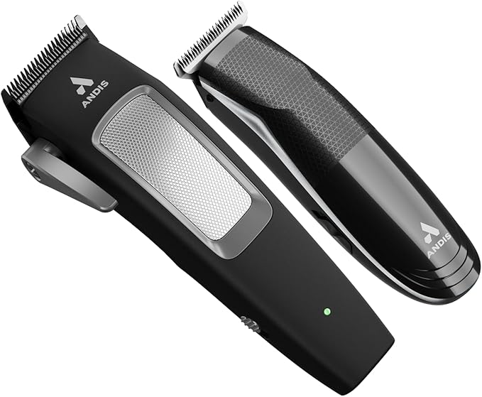 Andis 561506 inCRED Cordless Adjustable Hair Clipper & Close-Cutting T-Blade Trimmer Combo Set, 23-Piece Kit, Powerful Motor, Lithium-Ion Battery, Black
