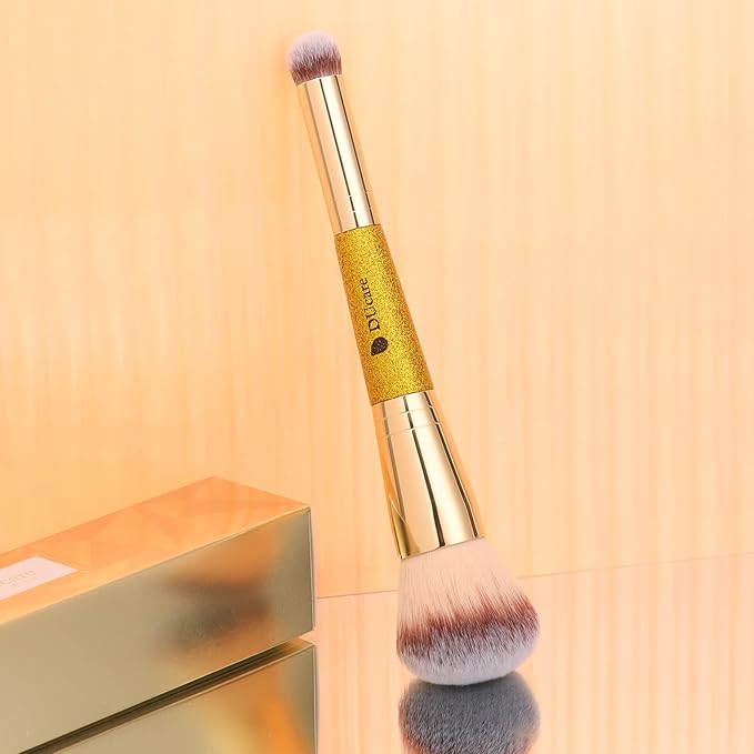 DUcare Powder Concealer Brush Foundation Makeup Brushes Double Ended Perfect for Rounded Taperd Liquid, Cream, Powder,Blending, Buffing