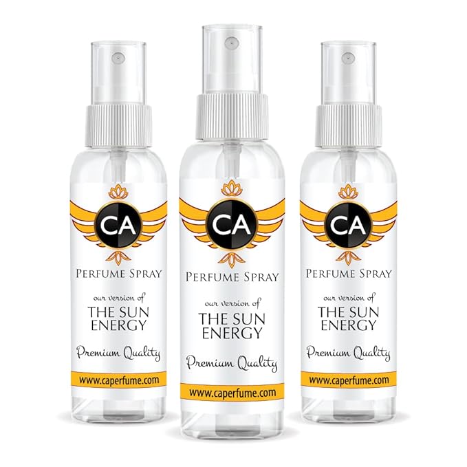CA Perfume Club Impression of Gliza The Sun Energy For Women & Men EDP Perfume Concentrated Long Lasting Eau de Parfum Spray Refillable Atomizer Bottle 2Fl Oz/60ml-X3