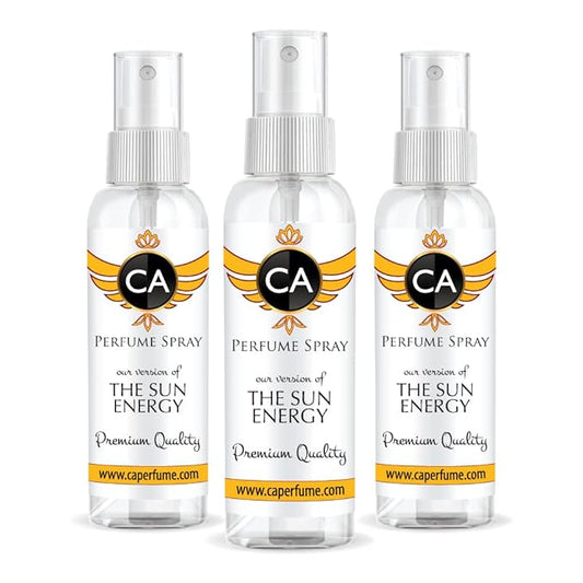 CA Perfume Club Impression of Gliza The Sun Energy For Women & Men EDP Perfume Concentrated Long Lasting Eau de Parfum Spray Refillable Atomizer Bottle 2Fl Oz/60ml-X3