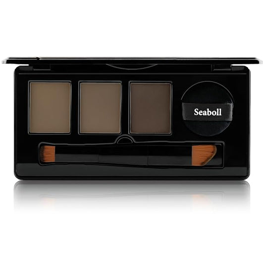 Root Touch Up Hair Color Powder, 3-Color Hairline Kit for Women & Men|Sweat Resistant&Nourishing, Instant Grey Coverage&Scalp Concealer, Natural Bald Spot Cover Up for Thinning Hair–Dark Brown