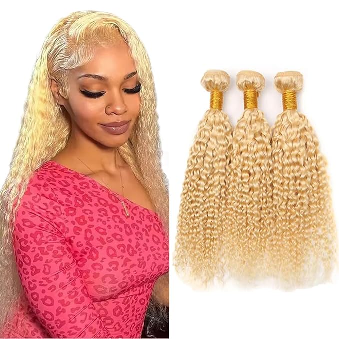 Blonde Bundle 613 Water Wave Bundles Human Hair Unprocessed Virgin Hair 3 Bundles 26 28 30 Inch 613 Blonde Bundle Human Hair Extensions