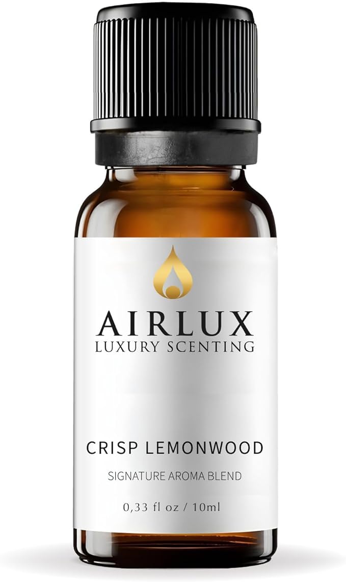 Signature Aroma Oil No. 45 Crisp Lemonwood – Lemon, Lime, Spices – Aroma Oil for Cold Air & Waterless Diffusers and DIY Crafts – 10 mL, 0.34 fl oz Glass Bottle