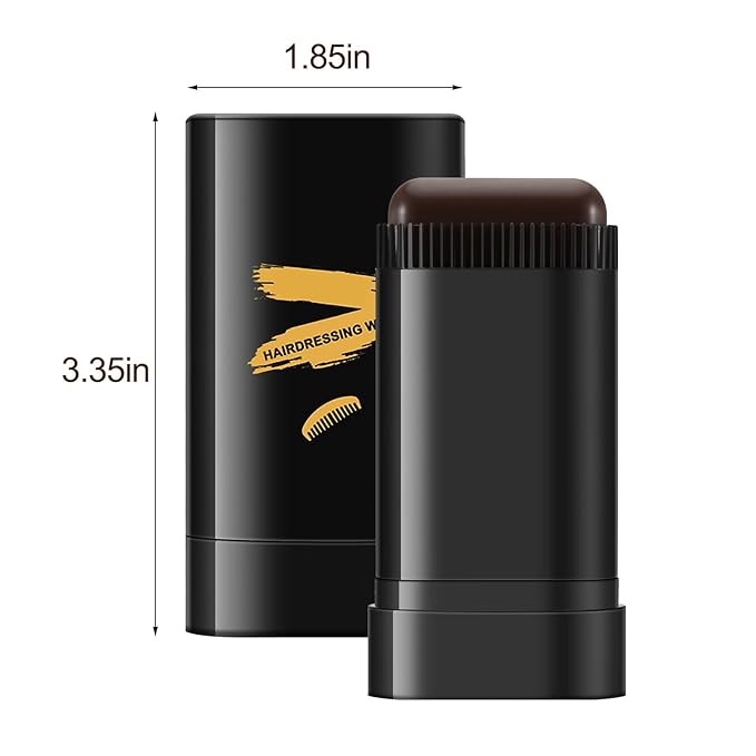 Boobeen Root Touch Up Hair Color Stick，Blendable Hairline Powder for Gray Coverage，Long Lasting Root Cover Up & Thinning Edges,Natural Finish for Women & Men