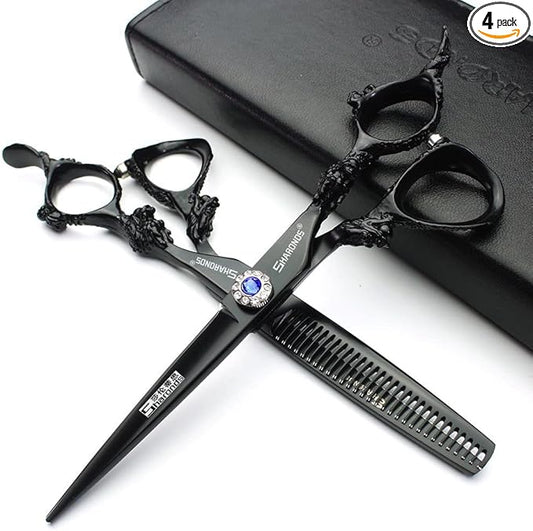 6/7/9-inch professional hair clipper set, stainless steel sharp hair clippers, hairdresser specific scissor (6 inch 2pc)