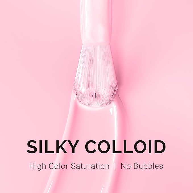 MelodySusie Light Pink Gel Nail Polish,0.5fl oz Nails Soak Off UV LED Macaron Creamy Pink Gel Polish Gift for Women Nail Art Manicure Salon DIY Nail Design Decoration at Home-A2605
