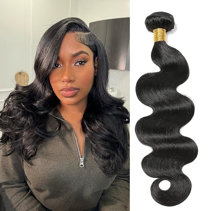 12A Body Wave Bundles Human Hair 10 Inch 1 Bundles Natural Black 100% Human Hair Extensions For Women