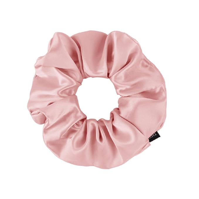 THXSILK Hair Silk Scrunchie for Women's Thick Hair, Charming Pink, 7.99 Count
