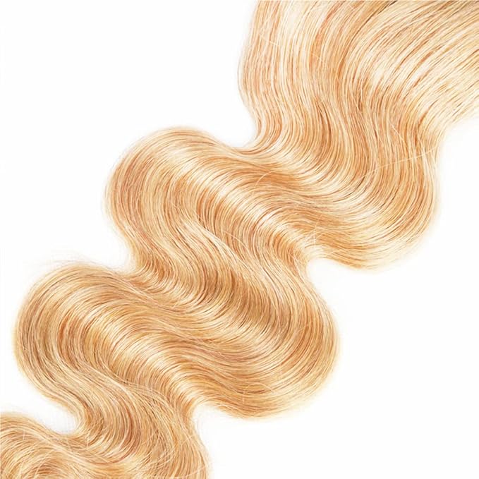 26 28 30 inch P27/613 Human Hair Bundles Blonde Body Wave Bundles 613 Human Hair Bundle Blonde Mixed Honey Blonde Bundle