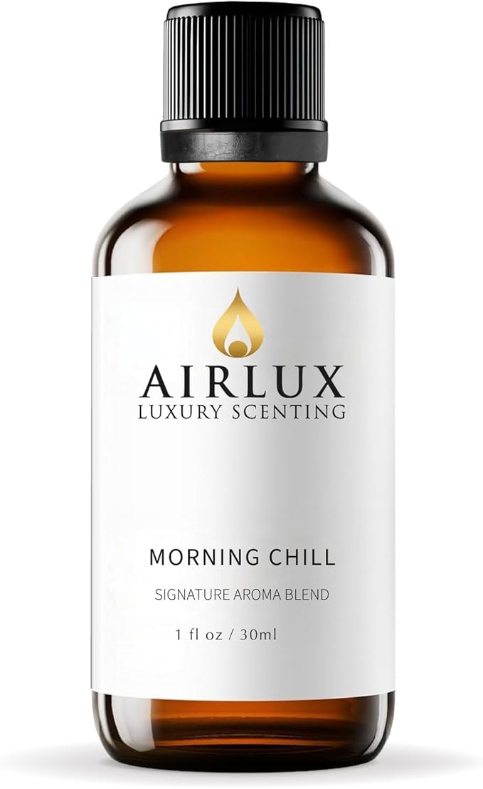 Signature Aroma Oil No. 20 Morning Chill – Pineapple, Lemon, Bergamot – Aroma Oil for Cold Air & Waterless Diffusers and DIY Crafts – 30 mL, 1.0 fl oz Glass Bottle