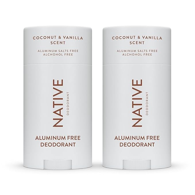 Native Deodorant Contains Naturally Derived Ingredients, 72 Hour Odor Control | Deodorant for Women and Men, Aluminum Free with Baking Soda, Coconut Oil and Shea Butter | Coconut & Vanilla, 2-Pack