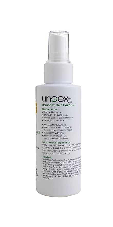 Ungex Demodex Hair Tonic | Herbal Leave-In Spray for Scalp & Hair Care | Natural Formula | DHT