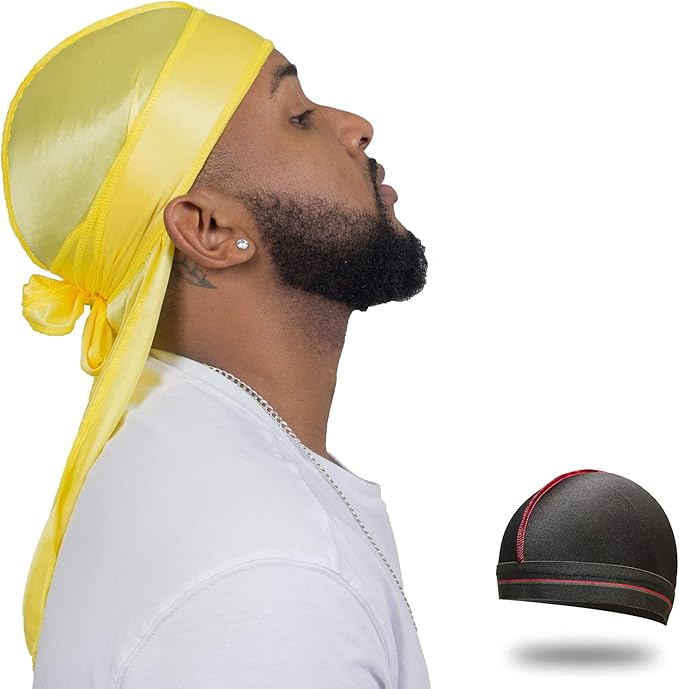 ForceWave Silky Durag for Men Wave Cap Satin Dorag for Men Women 360 Wave