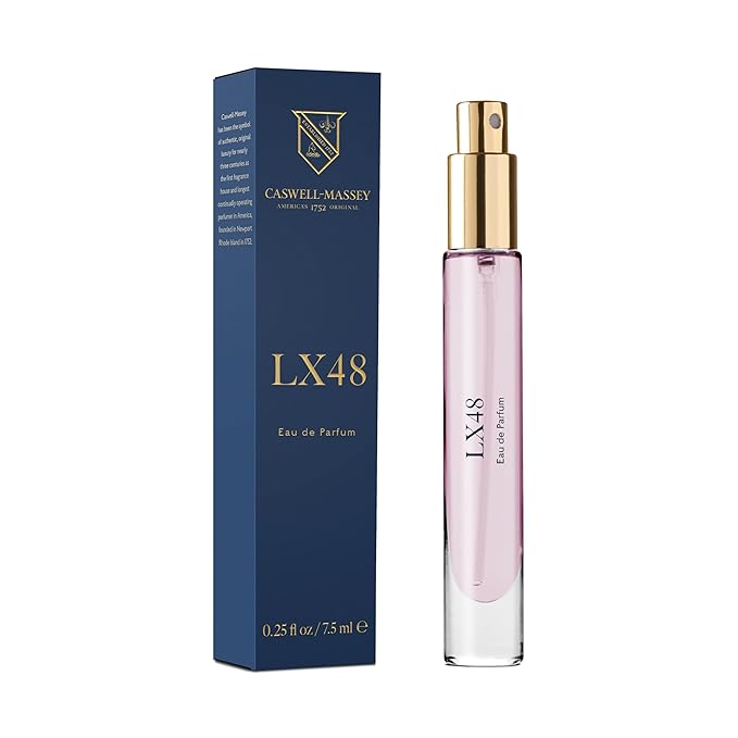 Caswell-Massey LX48 Eau de Parfum Spray, Bold Masculine Scent with Cedarwood, Leather & Tobacco, Fragrance for Men, Made in USA, 0.25 Oz