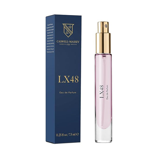 Caswell-Massey LX48 Eau de Parfum Spray, Bold Masculine Scent with Cedarwood, Leather & Tobacco, Fragrance for Men, Made in USA, 0.25 Oz